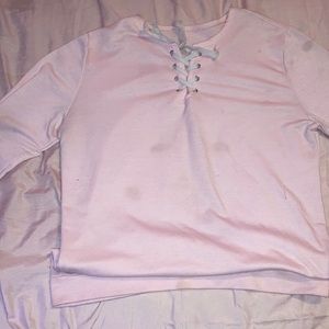 Long sleeve pink turtleneck for women